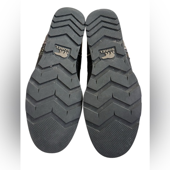 Sorel Major Low Ankle Boots Booties Black Leather Side Zip Women Size 8 B19 - Picture 9 of 10